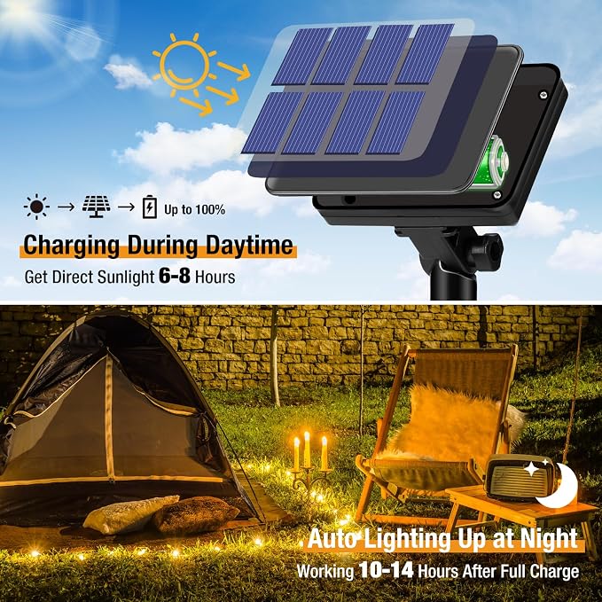 btfarm Solar String Lights for Outside, 6 Pack 198FT 480LED Solar Fairy Lights - Image 2