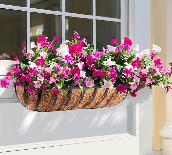 Y&M 30" Coco Liner for Window Box Deck Basket Planter Trough Coconut Fiber - Image 5