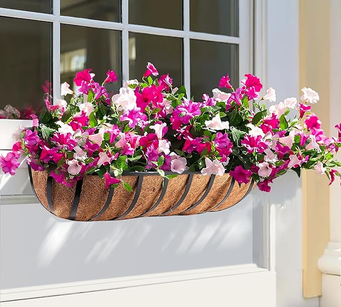 Y&M 36" Coco Liner for Window Box Deck Basket Planter Trough Coconut Fiber - Image 5
