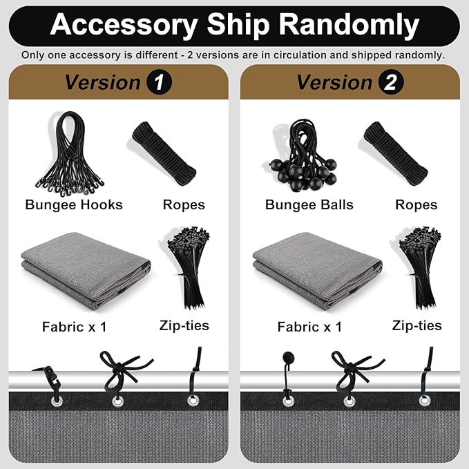 Artpuch 90% Sun Shade Cloth, 6 x 6 FT Pergola Shade Cover Canopy - Image 2