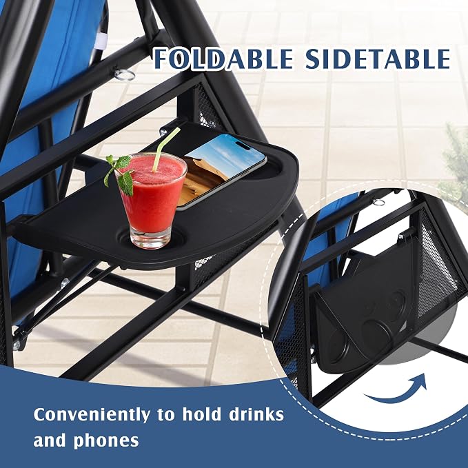 Grepatio 3-Seat Outdoor Porch Swing - Image 4