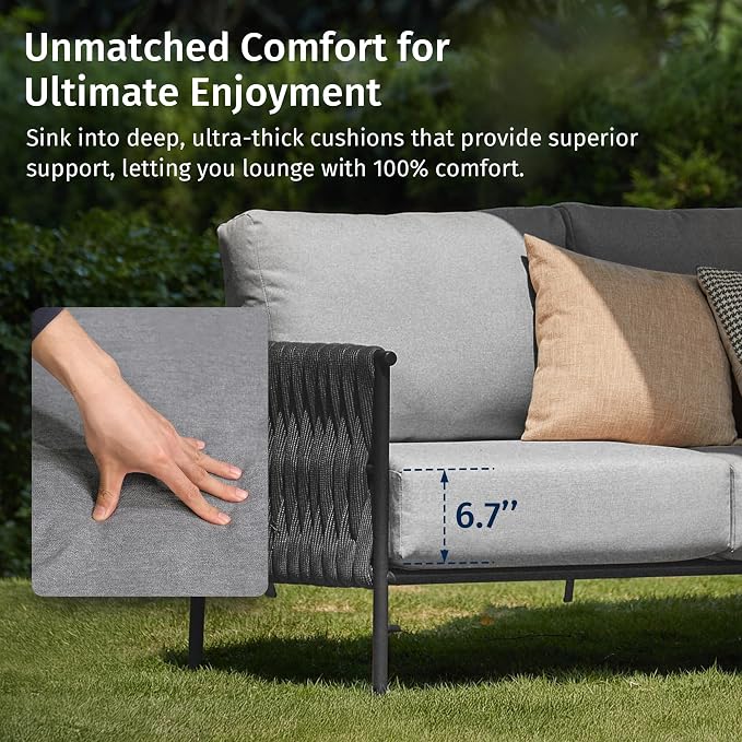 EAST OAK 5-Piece Patio Furniture Set | Life Chatter 5-Seat Outdoor Furniture | - Image 2