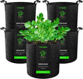 VIVOSUN 5-Pack 3 Gallon Plant Grow Bags Heavy Duty Thickened Nonwoven Fabric by VIVOSUN