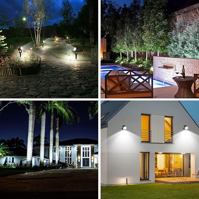 T-SUNUS Solar Garden Spot Lights, LED Solar Landscape Light Outdoor IP65 - Image 7