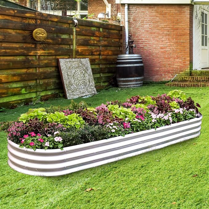 Land Guard 8ft Galvanized Raised Garden Bed Kit, Raised Garden Boxes Outdoor - Image 6