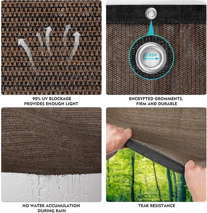 90% Shade Cloth Sun Fabric Privacy Screen Cover - Image 6