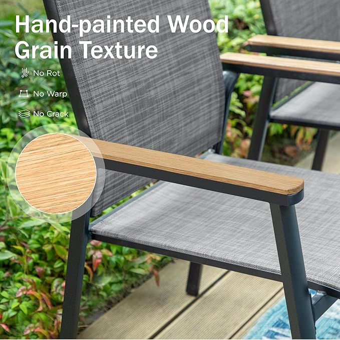 PHI VILLA 5 Pieces Outdoor Patio Dining Set - Image 6