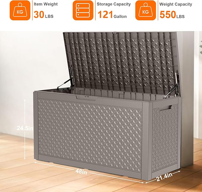121 Gallon Outdoor Storage Box - Image 5