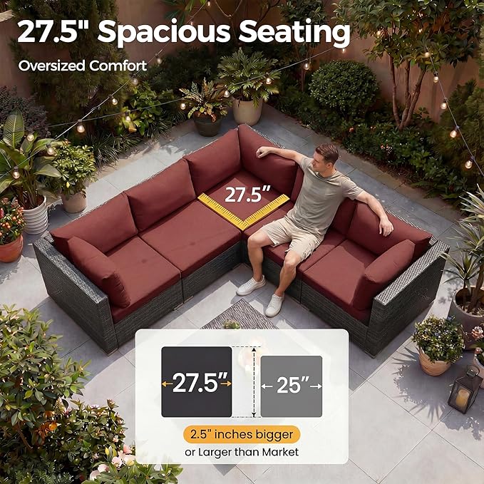 NICESOUL 18 Piece Outdoor Patio Furniture Set - Image 5