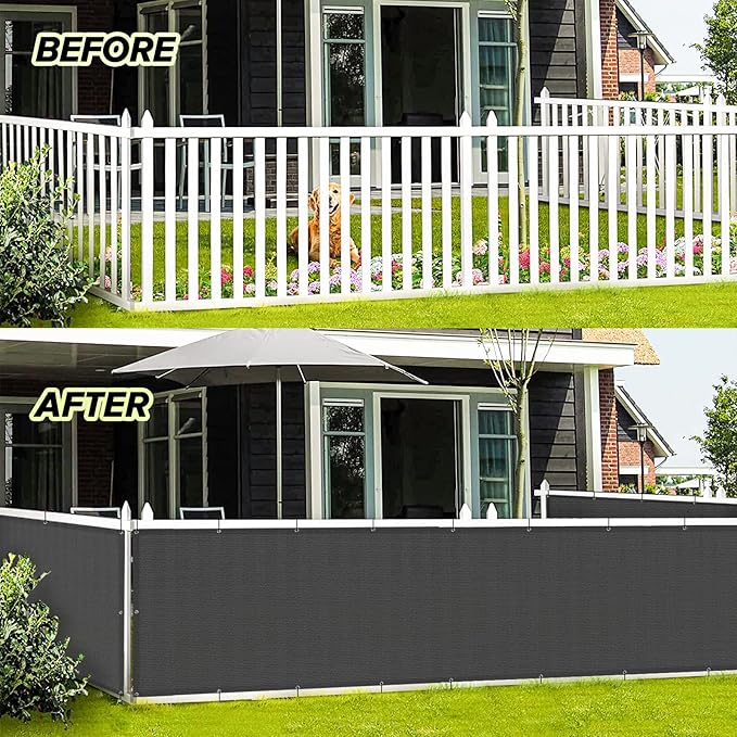 LOVE STORY Balcony Privacy Screen, 2.5'x5' Deck Shield Screen Fence Cover - Image 3