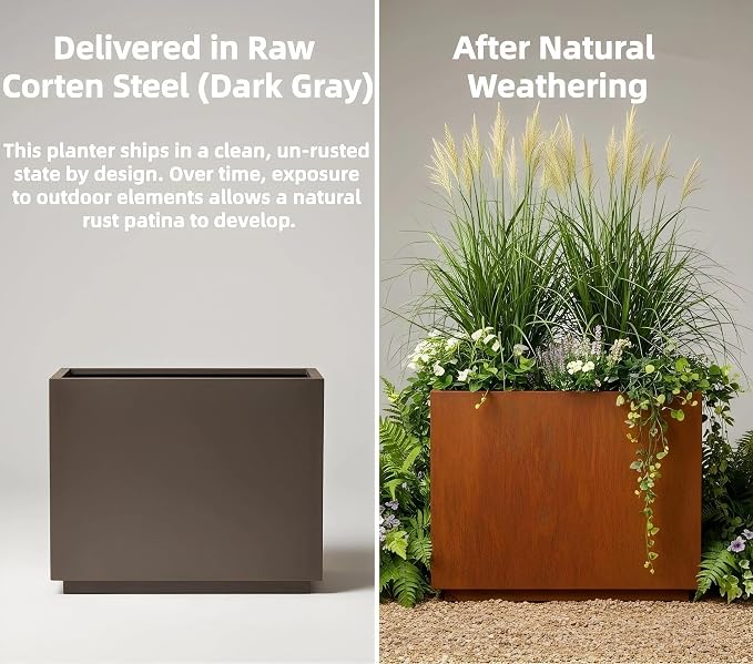 Decoroca Corten Steel Planter - Image 2