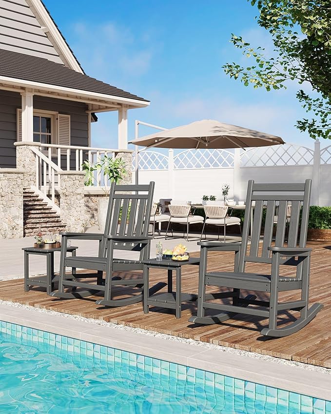 HDPE Rocking Chair Outdoor Set of 2 - Image 7
