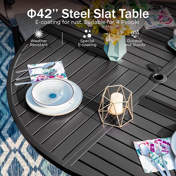 PHI VILLA Round Patio Dining Set - Image 2