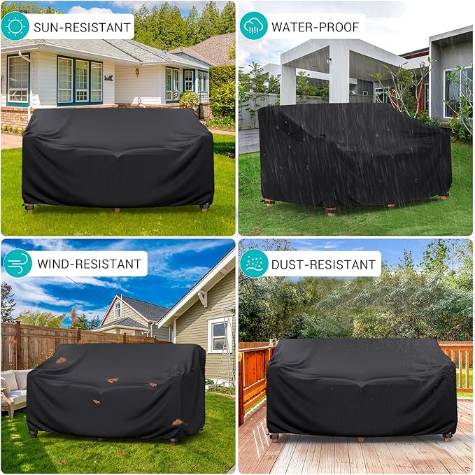Heavy Duty Patio Sofa Cover, Waterproof 3-Seater Outdoor Couch Cover Patio - Image 6