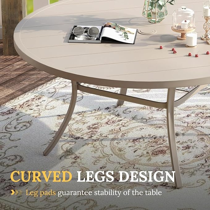 VICLLAX Large Patio Dining Furniture Set, Outdoor Dining Set - Image 2