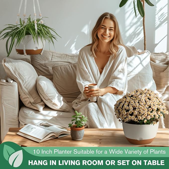 Set of 2-10 Inch Hanging Planters - Image 6