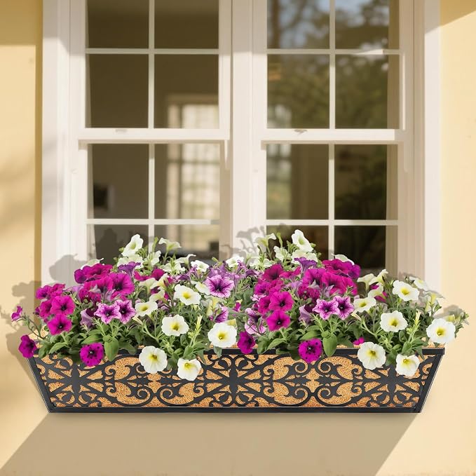 2 Pack 30 Inch Window Boxes Planters Railing Planter Box - Image 9