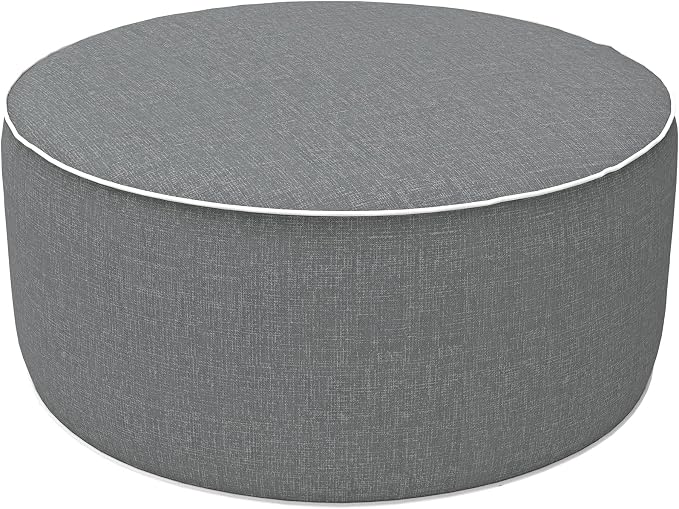 LVTXIII Outdoor/Indoor Inflatable Ottoman, Portable Round Pouf Ottoman by LVTXIII