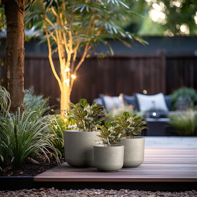 Kante 13", Outdoor Indoor Modern Planter Pots, Lightweight, Weather Resistant - Image 4