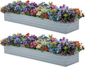 2 Pack 6x1.5x1FT Galvanized Raised Garden Beds Kit Outdoor Metal Gardening by Meberam