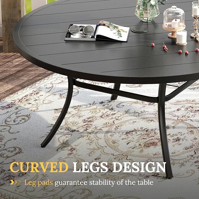 VICLLAX Large Patio Dining Furniture Set, Outdoor Dining Set - Image 6