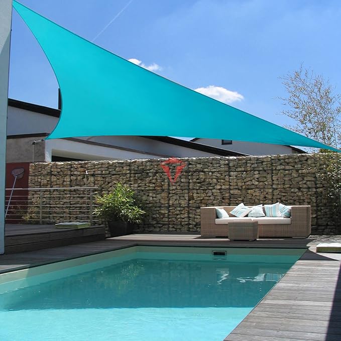Patio Paradise 28' x 28' x 28' Sun Shade Sail Triangle Canopy Shade Cloth - Image 5