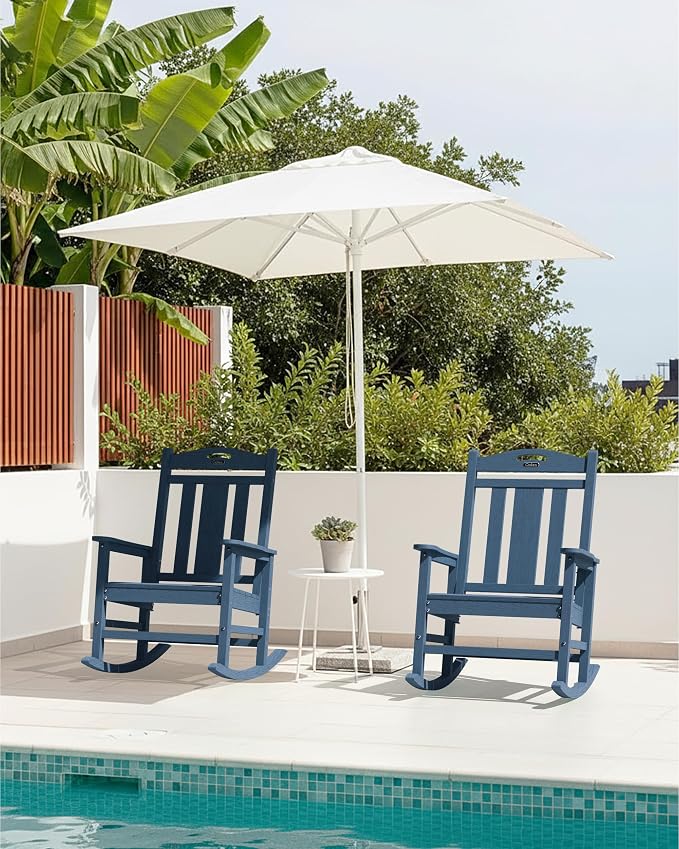Ciokea Oversized Outdoor Rocking Chairs Set of 2, 380lbs Heavy-Duty Large Patio - Image 2