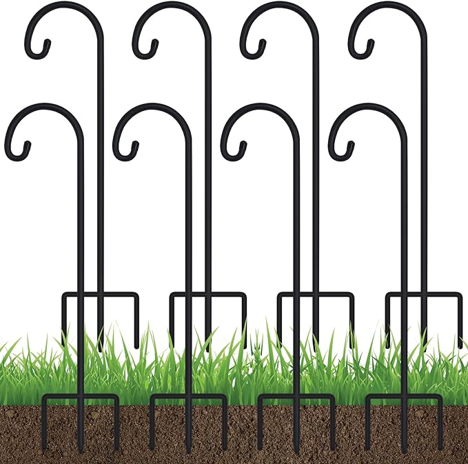 FEED GARDEN Adjustable 32 Inch Shepherd Hooks Rust Resistant Steel Shepard Hooks by FEEDGARDEN