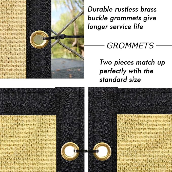 UPGRADE Privacy Fence Screen 5'x48' Sand Outdoor 90% Visibility Blockage 170 - Image 4