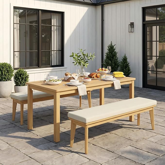 Wisteria Lane 3 Pieces Acacia Patio Dining Set by WisteriaLane
