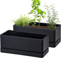 D'vine Dev 12 Inch Window Box Planter, Rectangle Plastic Herb Planter by DvineDevPlanterPotsandStand
