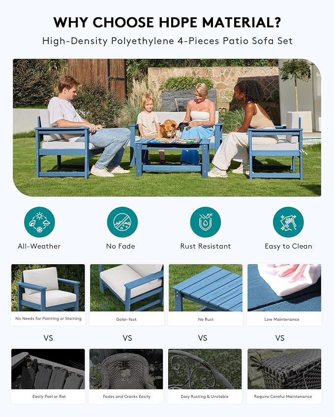 SERWALL HDPE Outdoor Loveseat - Image 4