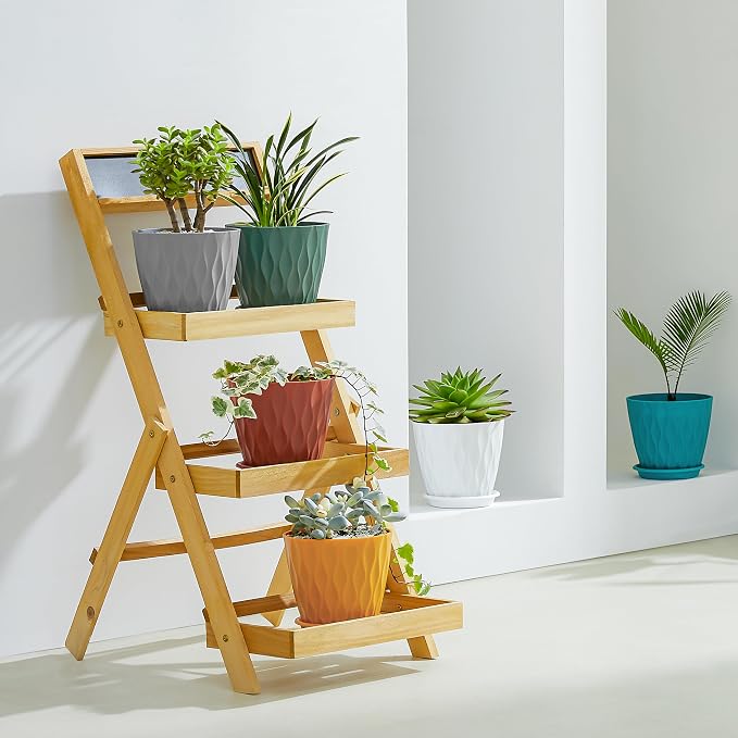 FaithLand 6-Pack 6-Inch Plastic Plant Pots - Image 4