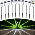 Solar Pathway Lights 10 Pack Christmas Solar Lights Outdoor Waterproof 6000K by Gorrzai