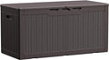Devoko 100 Gallon Waterproof Large Resin Deck Box Indoor Outdoor Lockable by DEVOKO