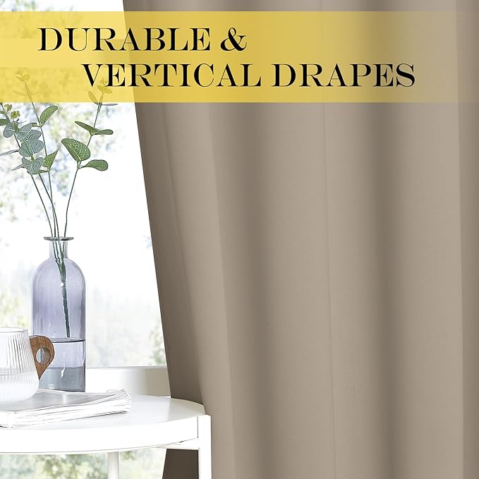 NICETOWN Blackout Patio Curtains 100 x 144 Inches Long - Image 6