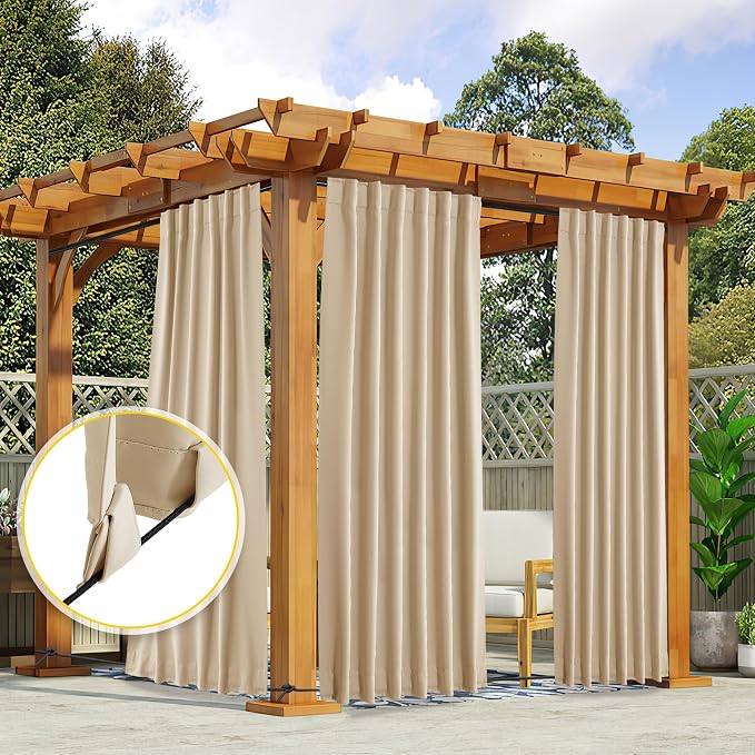 NICETOWN 2 Panels Outdoor Curtains - Image 8