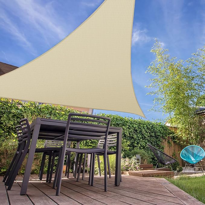 E&K Sunrise 26' x 26' x 26' Sun Shade Sail Triangle Canopy Shade Cover UV Block - Image 7