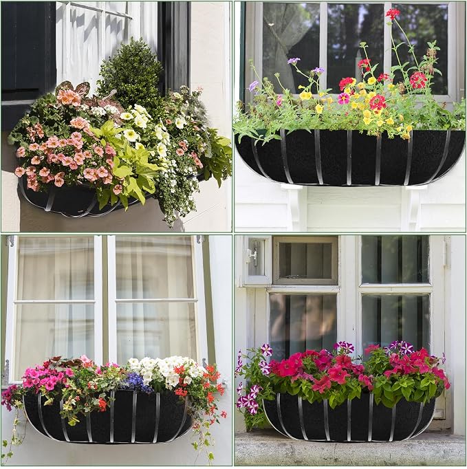 3PCS 36 Inch Planter Basket Liners Fabric Window Box Liners Felt Trough Planter - Image 6