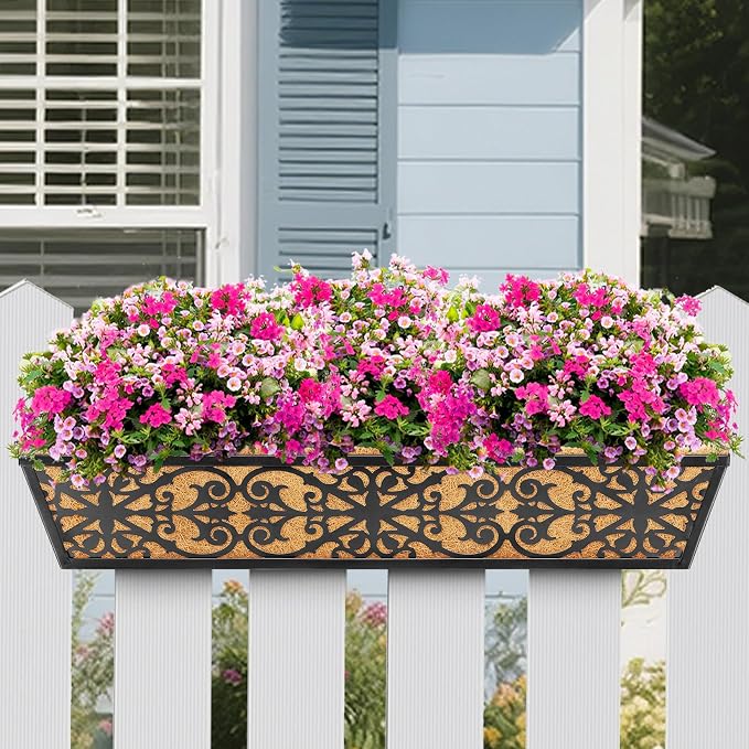 2 Pack 30 Inch Window Boxes Planters Railing Planter Box - Image 7