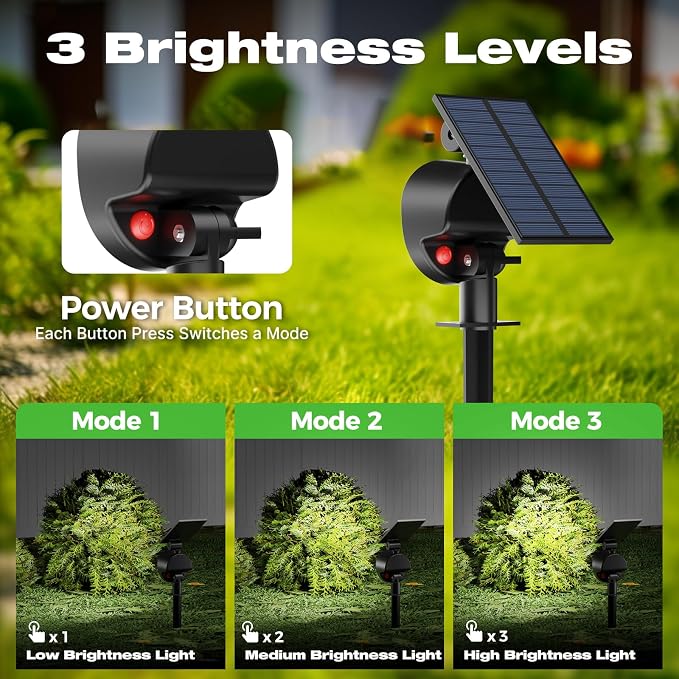 nipify 6 Pack Solar Spot Lights Outdoor Waterproof - Image 3