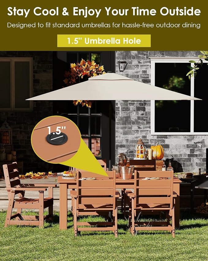 GREENVINES 5-Piece Outdoor Dining Set | HDPE | Patio Table and Chairs Sets - Image 5