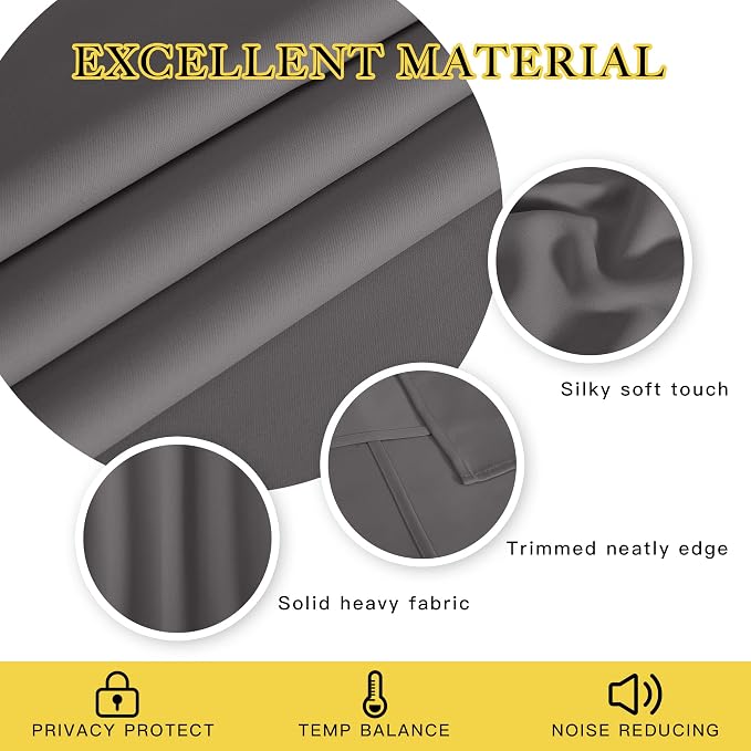 NICETOWN Blackout 118 inch Long Curtain - Image 6