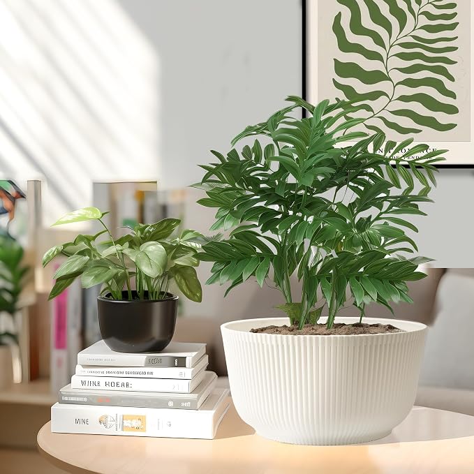 T4U 10 Inch Self Watering Pots for Indoor Plants, 2 Pack Large Plant Pots - Image 8