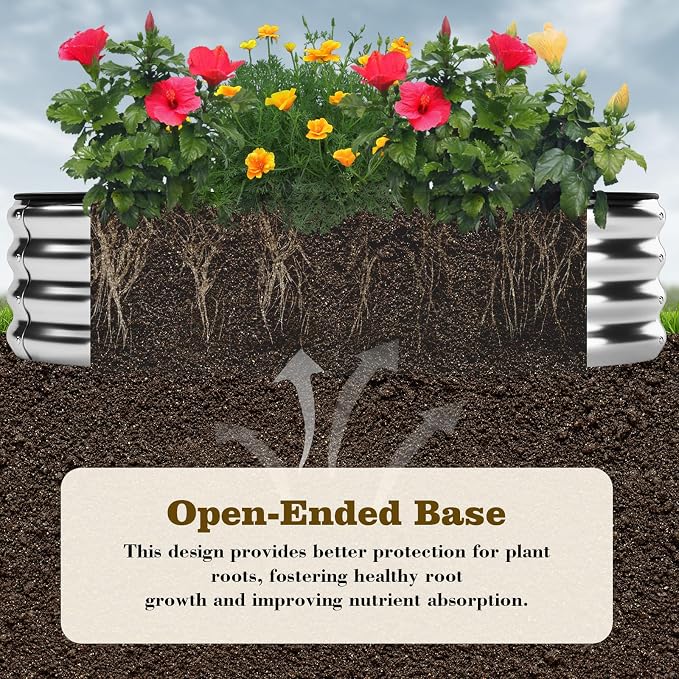 Galvanized Metal Planter Raised Garden Bed Kit - Image 4
