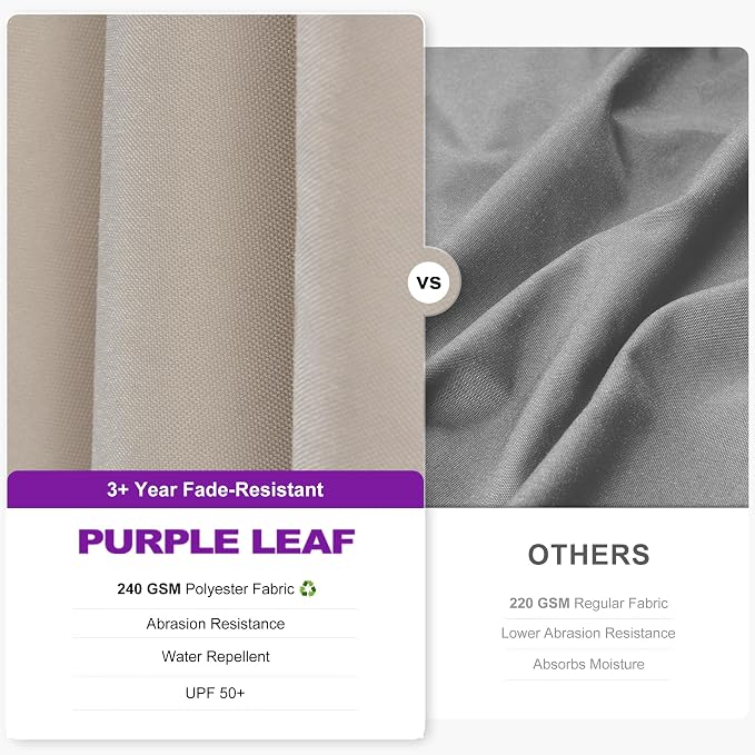 PURPLE LEAF 11.5' X 8.2' Tilting Patio Umbrella - Image 4