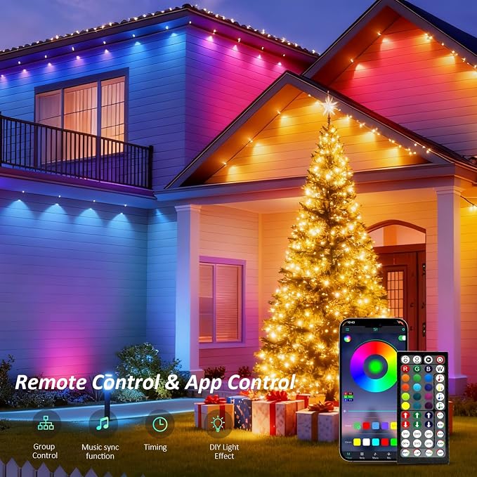 20FT Permanent Outdoor Lights, RGB LED Eaves Lights - Image 4