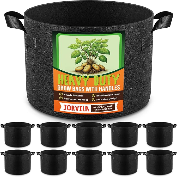 10 Pack 1 Gallon Grow Bags, Thickened Nonwoven Fabric Planter Pots by Unknown
