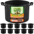 10 Pack 10 Gallon Grow Bags, Thickened Nonwoven Fabric Planter Pots by Unknown