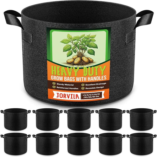 10 Pack 25 Gallon Grow Bags, Thickened Nonwoven Fabric Planter Pots by Unknown